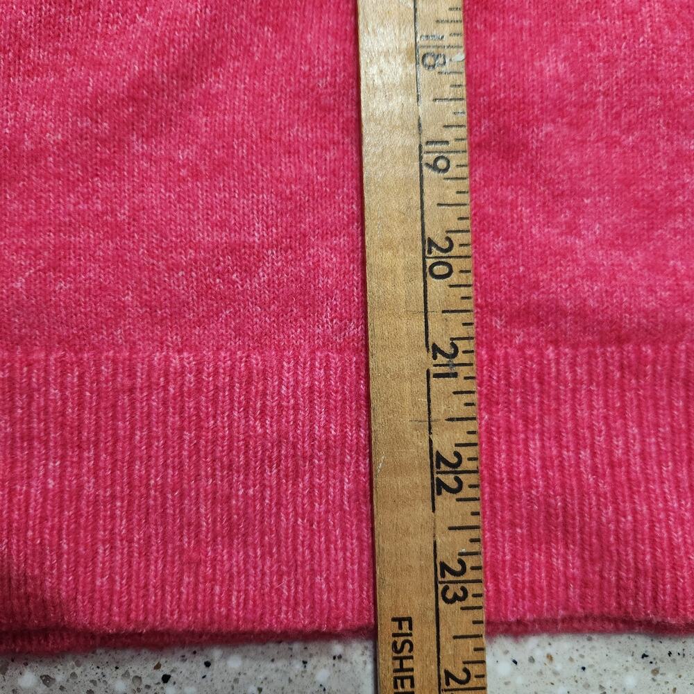 Ann Taylor LOFT Crewneck Sweater Pullover Bright Pink Large Women Spring Light - Picture 14 of 14